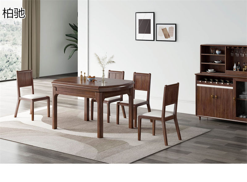 柏馳現代極簡金絲柚木家具