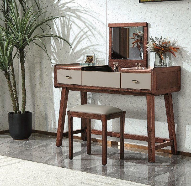 凡闊意式輕奢極簡家具：?W12 妝臺(tái)、W16 妝凳