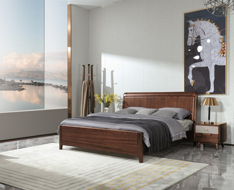 凡闊意式輕奢極簡家具：W2115 大床