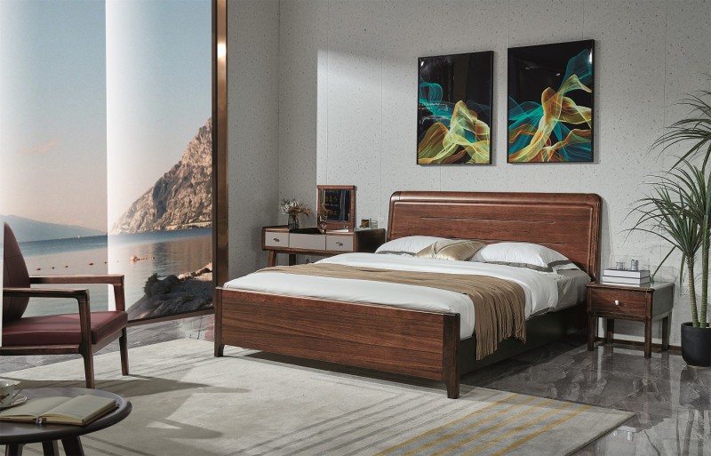 凡闊意式輕奢極簡家具：W2120 大床