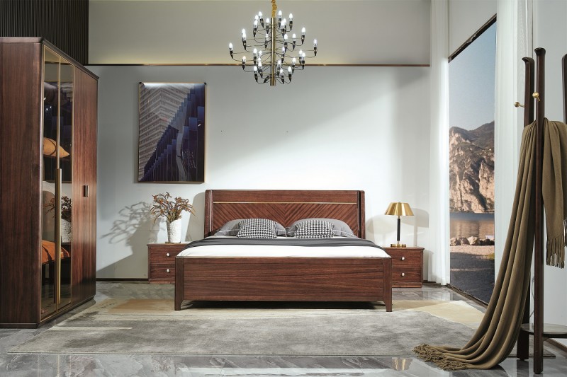 凡闊意式輕奢極簡家具：W2113 大床