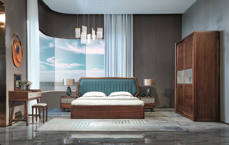 凡闊意式輕奢極簡家具：W2117 大床