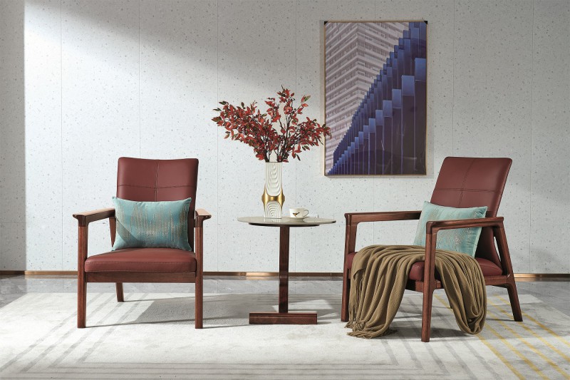 凡闊意式輕奢極簡(jiǎn)家具：K2217 休閑椅、K2218 休閑幾