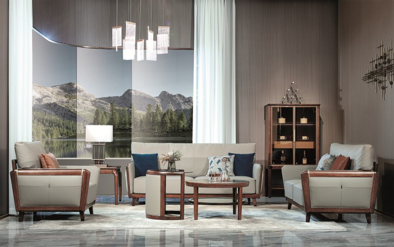 凡闊意式輕奢極簡家具：K2215 1+2+3沙發