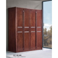 華夏國康卡迪婭輕奢極簡黃檀木家具：K911四門衣柜