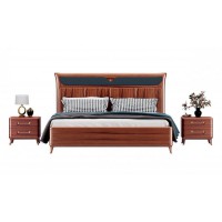 華夏國康卡迪婭輕奢極簡黃檀木家具：K2015大床