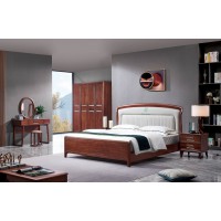 華夏國康卡迪婭輕奢極簡黃檀木家具：K2016大床