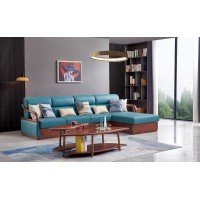 華夏國康卡迪婭輕奢極簡黃檀木家具：K013轉角沙發