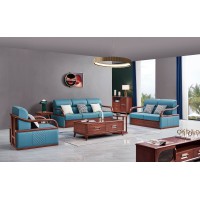 華夏國康卡迪婭輕奢極簡黃檀木家具：K013沙發