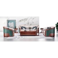 華夏國康卡迪婭輕奢極簡黃檀木家具：K015沙發