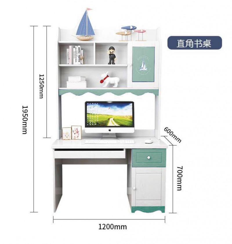 朵兒樂園青少年兒童家具：直角書柜8815#