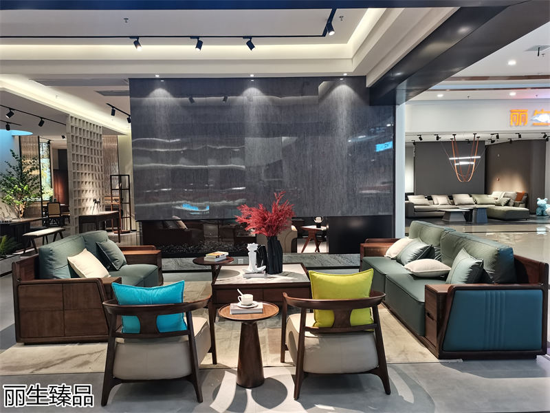 麗生緣·麗生臻品意式輕奢風格烏絲楠木家具展廳實拍