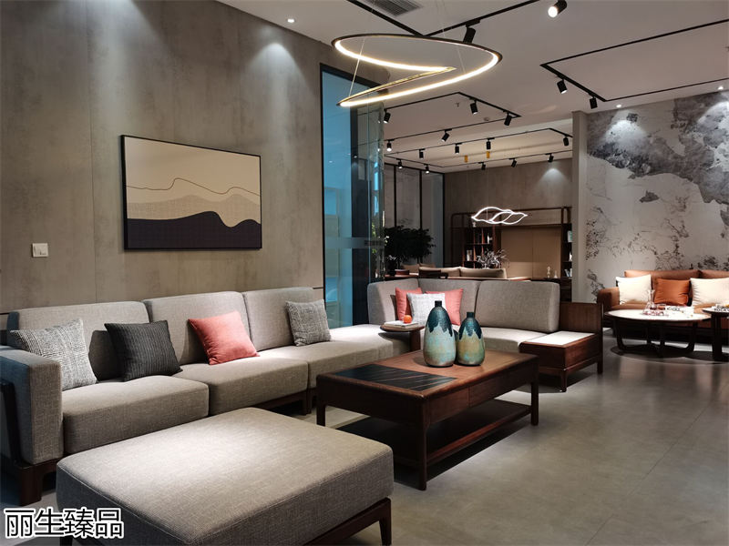 麗生緣·麗生臻品意式輕奢風格烏絲楠木家具展廳實拍