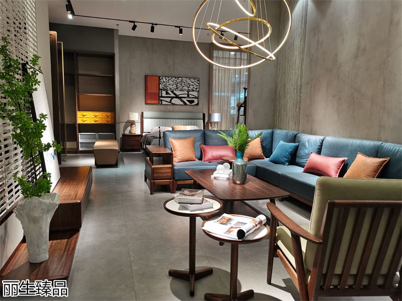 麗生緣·麗生臻品意式輕奢風格烏絲楠木家具展廳實拍