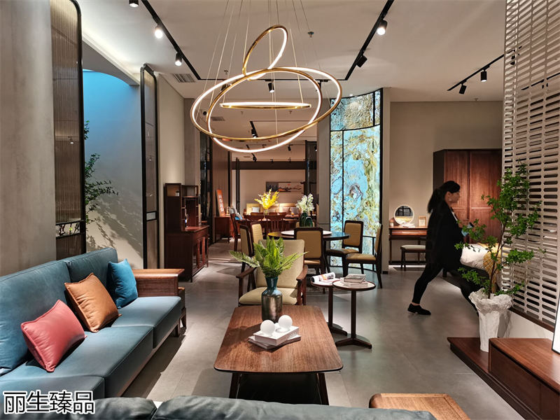 麗生緣·麗生臻品意式輕奢風格烏絲楠木家具展廳實拍