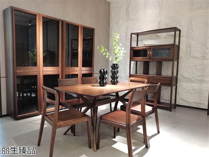 麗生緣·麗生臻品意式輕奢風格烏絲楠木家具展廳實拍