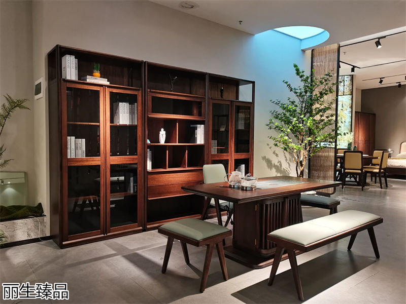 麗生緣·麗生臻品意式輕奢風格烏絲楠木家具展廳實拍