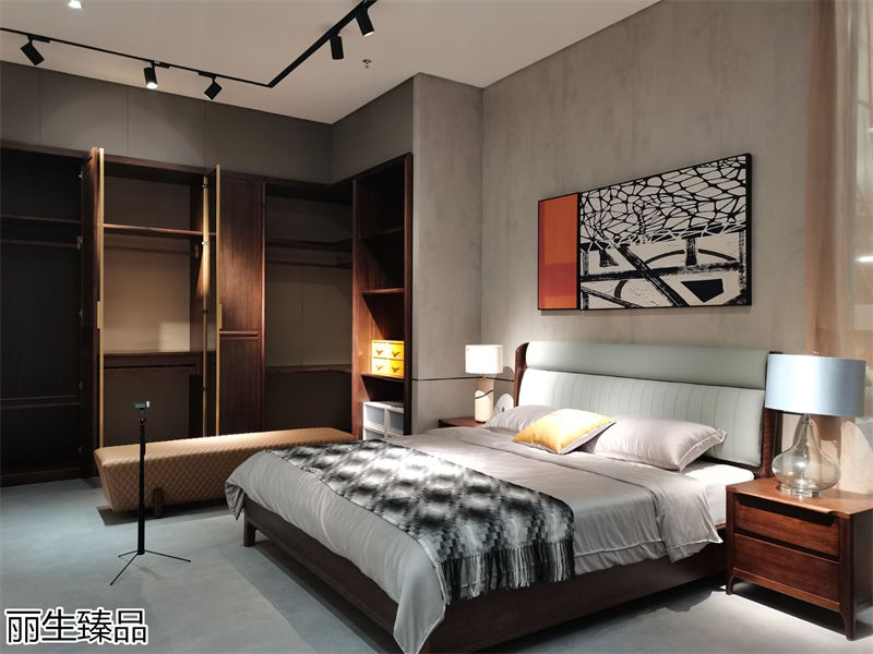 麗生緣·麗生臻品意式輕奢風格烏絲楠木家具展廳實拍