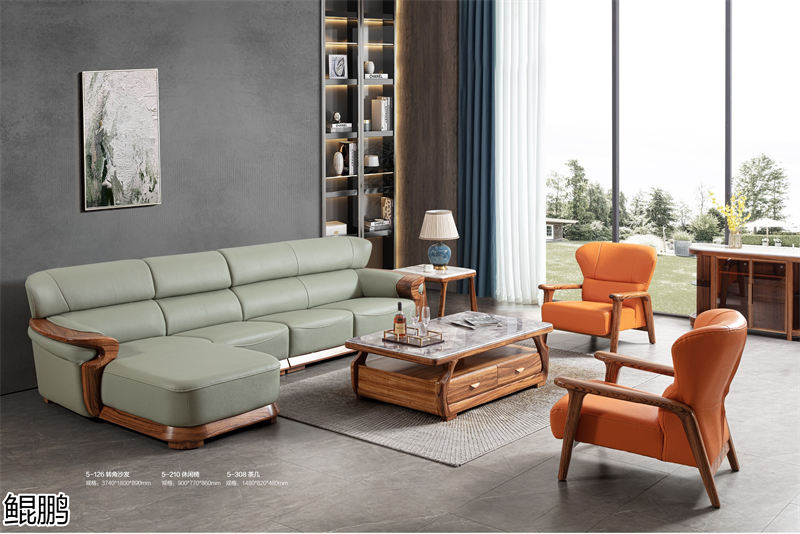 鯤鵬現代中式簡約輕奢風格大烏金木家具