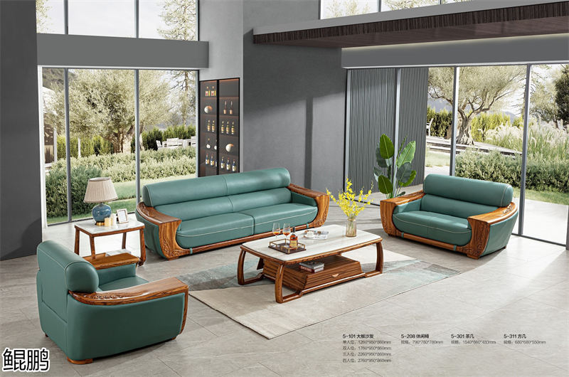 鯤鵬現代中式簡約輕奢風格大烏金木家具