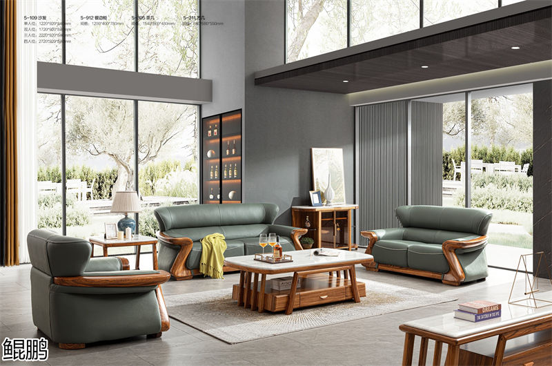 鯤鵬現代中式簡約輕奢風格大烏金木家具