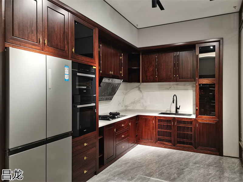 昌龍新中式烏金木整屋定制家具展廳實拍