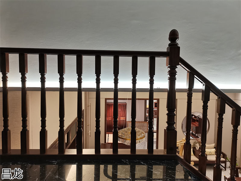 昌龍新中式烏金木整屋定制家具展廳實拍