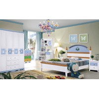 朵兒樂園青少年兒童家具：床115#（藍+白）