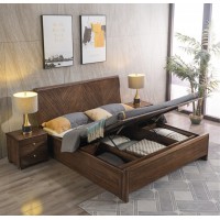 木來客現(xiàn)代輕奢極簡黑胡桃木家具：189#氣壓高箱