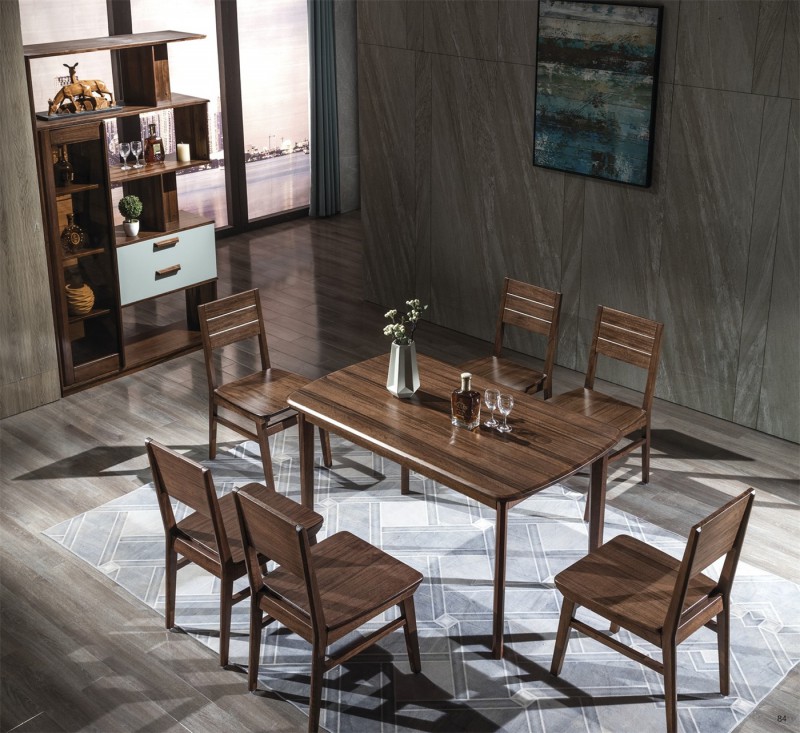 木來客現代輕奢極簡黑胡桃木家具