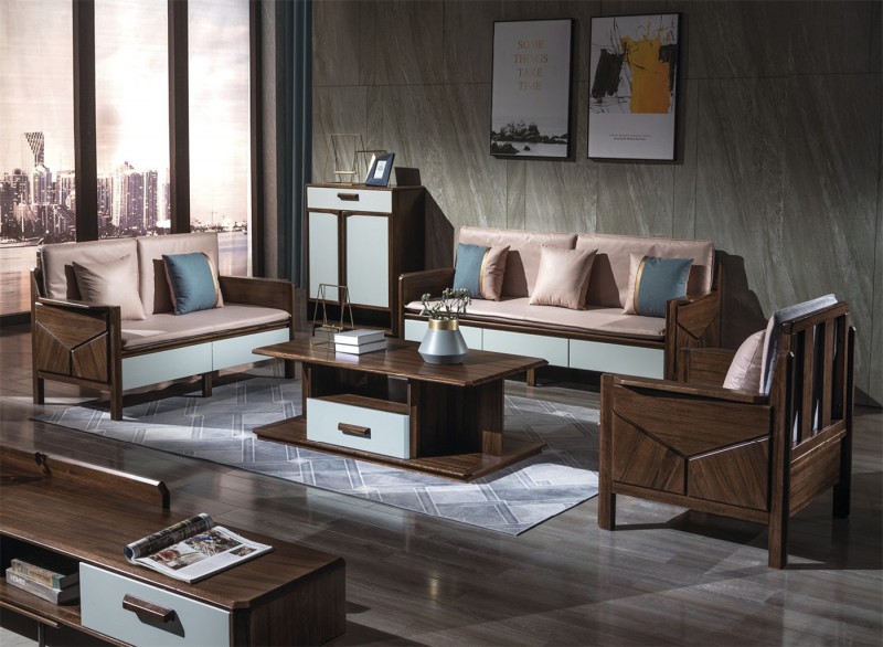 木來客現代輕奢極簡黑胡桃木家具