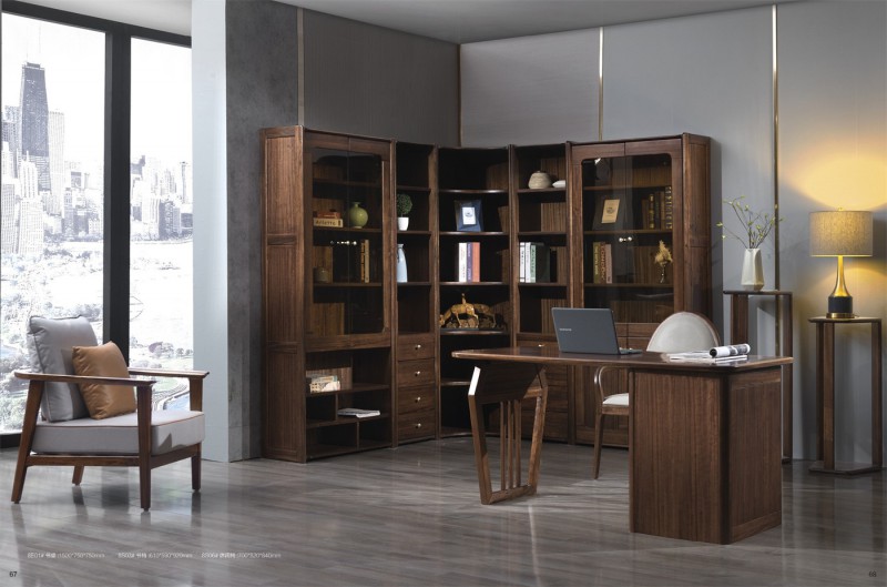 木來客現代輕奢極簡黑胡桃木家具