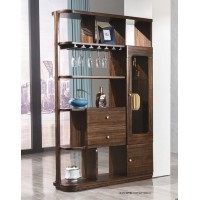 木來客現代輕奢極簡黑胡桃木家具：8L01#間廳柜