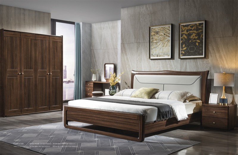 木來客現代輕奢極簡黑胡桃木家具