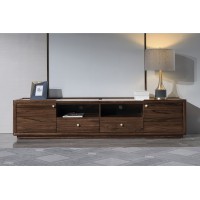 木來客現代輕奢極簡黑胡桃木家具：8K01#電視柜