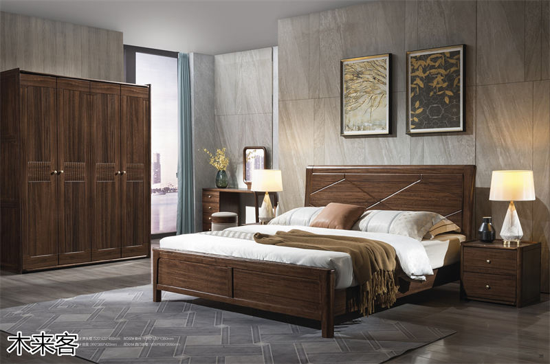 喻皓天成 木來(lái)客現(xiàn)代輕奢極簡(jiǎn)黑胡桃家具