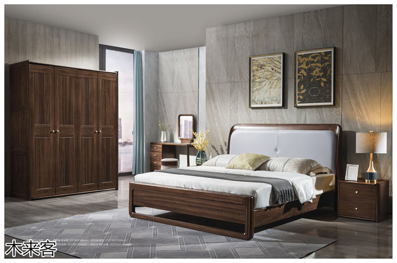 喻皓天成 木來(lái)客現(xiàn)代輕奢極簡(jiǎn)黑胡桃家具