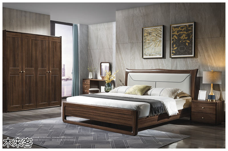 喻皓天成 木來(lái)客現(xiàn)代輕奢極簡(jiǎn)黑胡桃家具