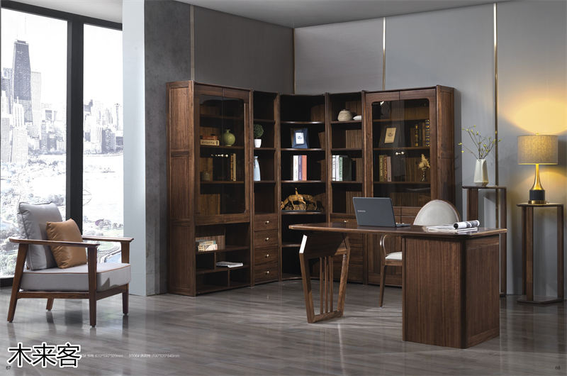 喻皓天成 木來(lái)客現(xiàn)代輕奢極簡(jiǎn)黑胡桃家具