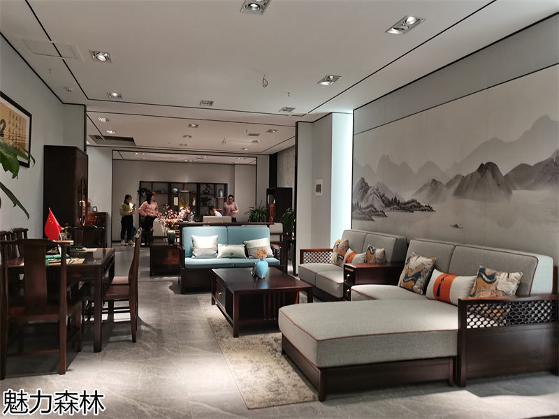 魅力森林 &ldquo;和氣&rdquo;新中式風(fēng)格烏金木家具展廳實(shí)拍