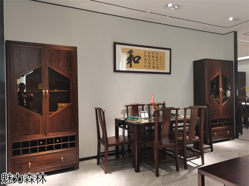 魅力森林 &ldquo;和氣&rdquo;新中式風(fēng)格烏金木家具展廳實(shí)拍