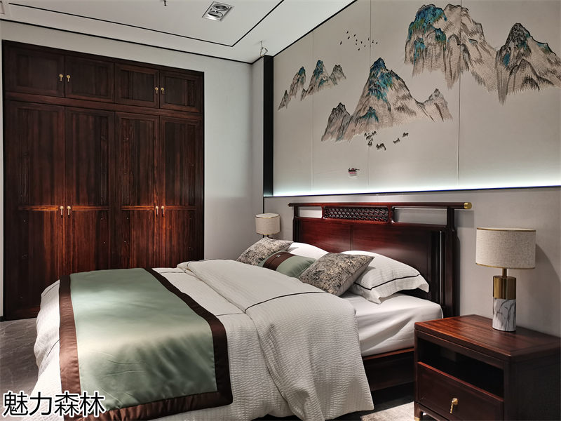 魅力森林 &ldquo;和氣&rdquo;新中式風(fēng)格烏金木家具展廳實(shí)拍