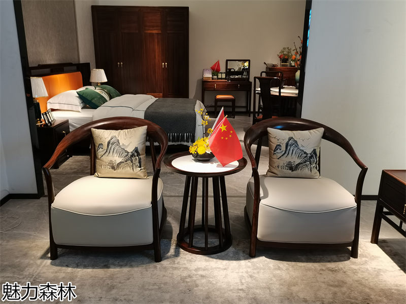 魅力森林 &ldquo;和氣&rdquo;新中式風(fēng)格烏金木家具展廳實(shí)拍