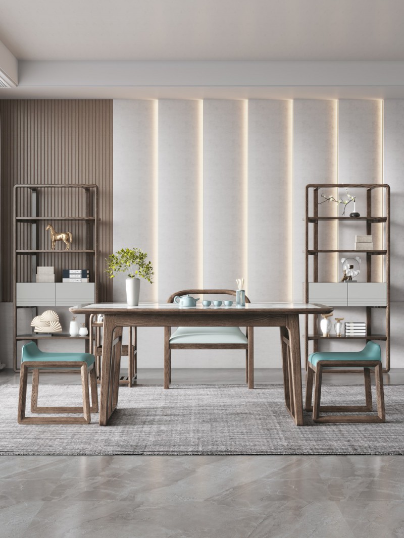 匠者白蠟木系列家具：JD-630茶臺胡桃色