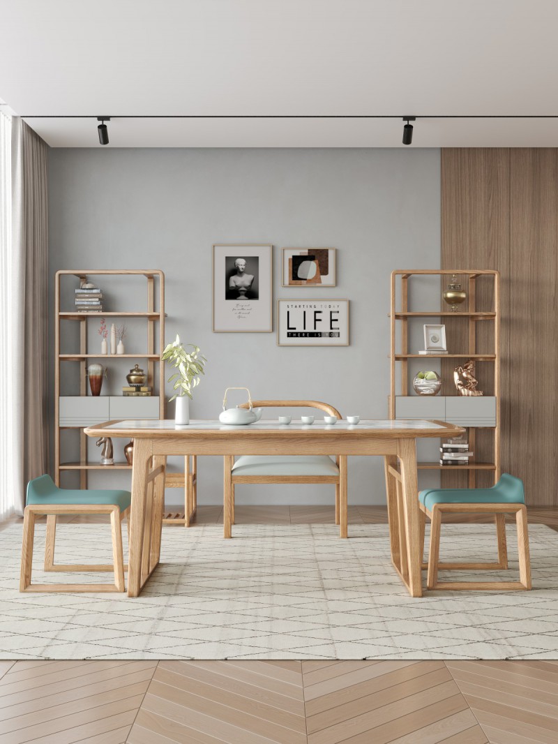 匠者白蠟?zāi)鞠盗屑揖撸篔D-630茶臺原木色