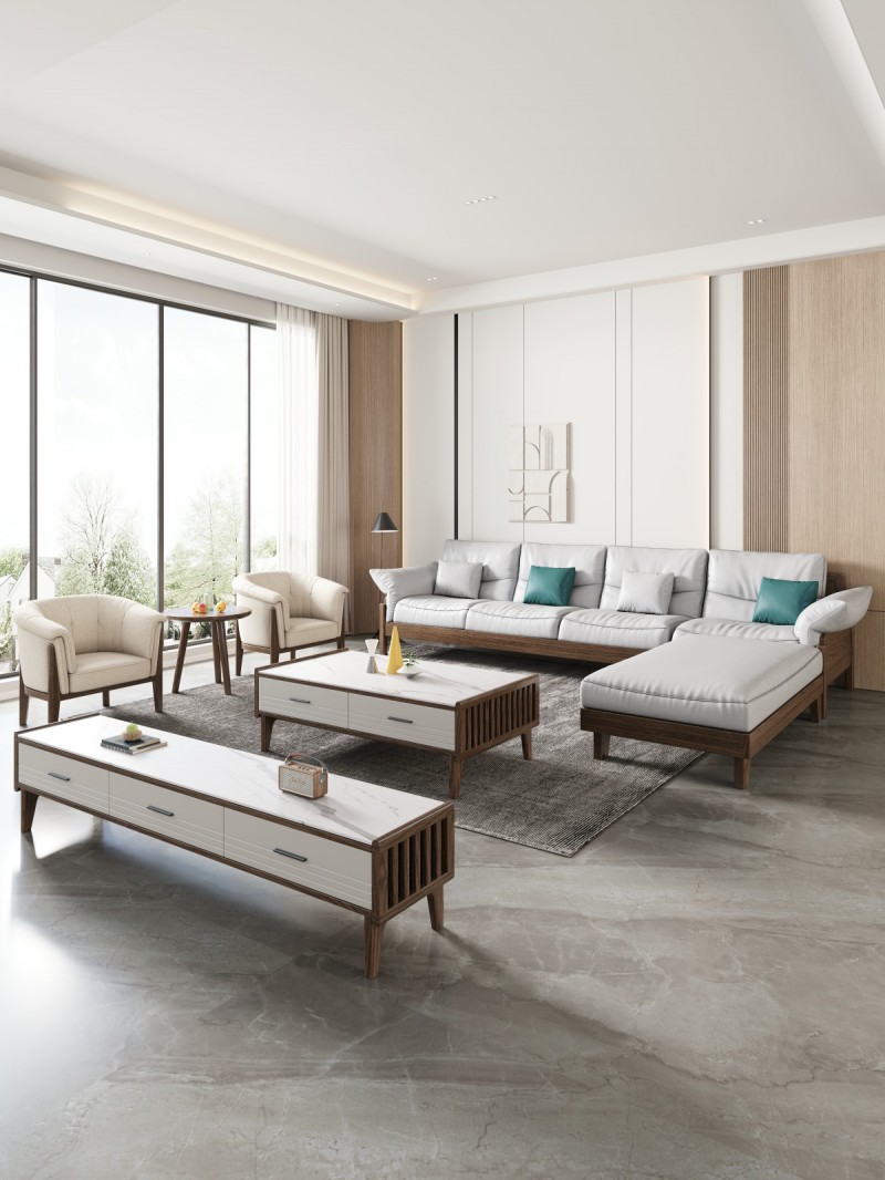 匠者白蠟木系列家具：JD-625休閑椅胡桃色