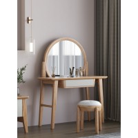 匠者白蠟木系列家具：JD-610妝臺原木色