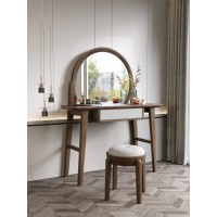 匠者白蠟木系列家具：JD-610妝臺胡桃色