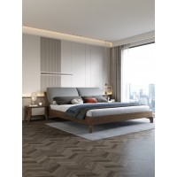 匠者白蠟木系列家具：JD-606床胡桃色