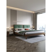 匠者白蠟木系列家具：JD-605床胡桃色